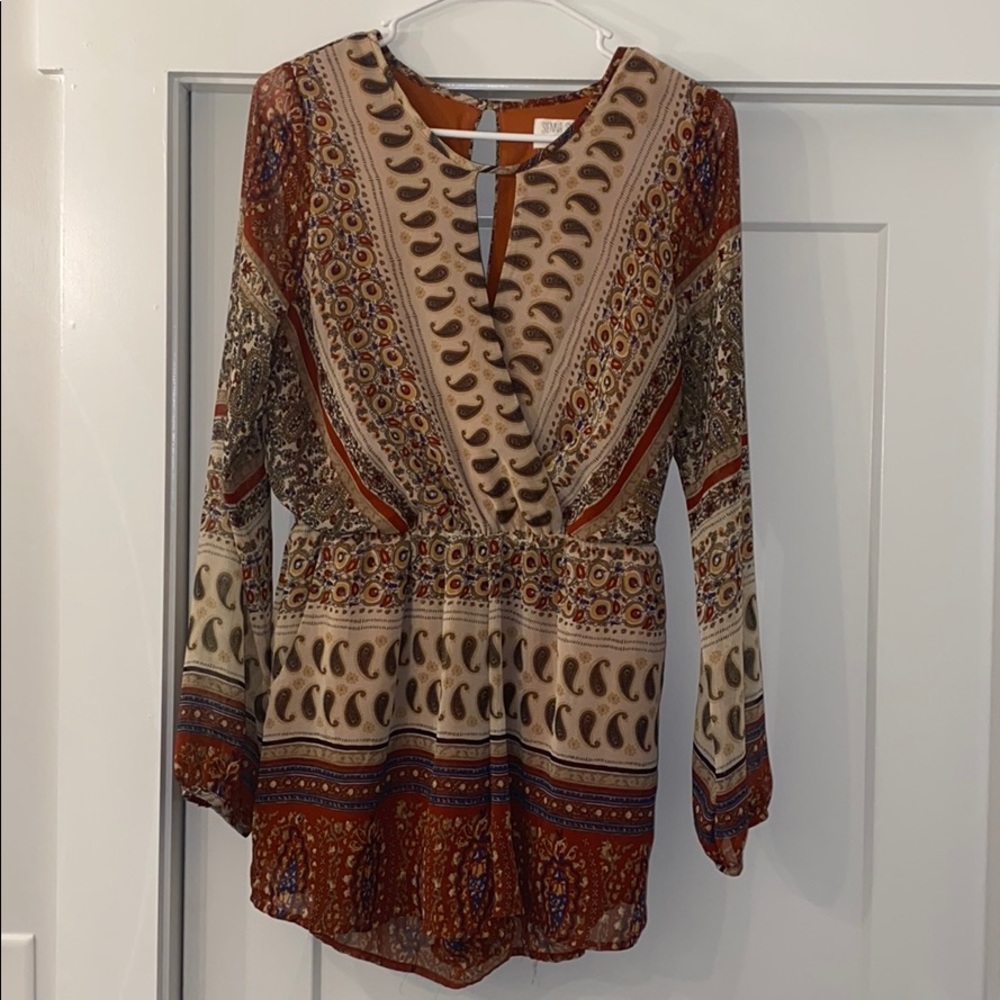 Sienna Sky Long Sleeve Romper